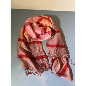 Unbranded womens scarf red pink light weight